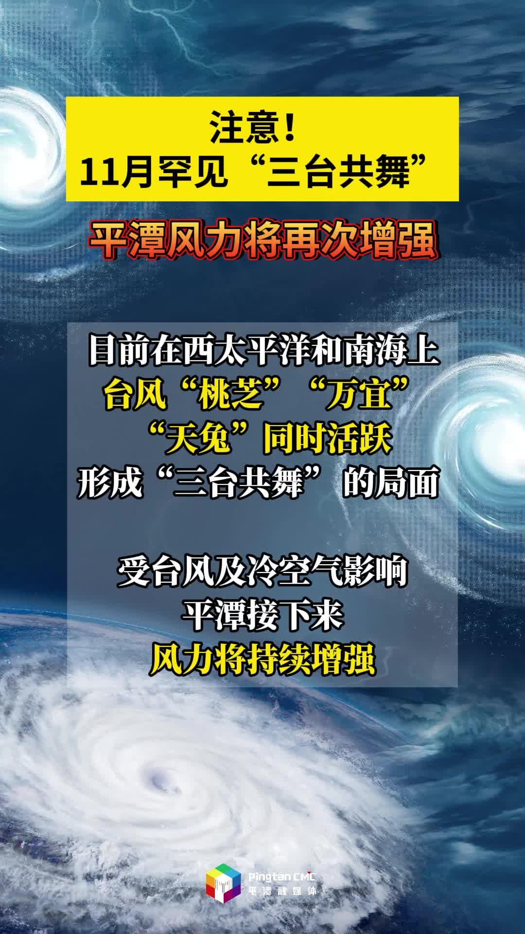 注意！11月罕見“三臺(tái)共舞”，平潭風(fēng)力將再次增強(qiáng)